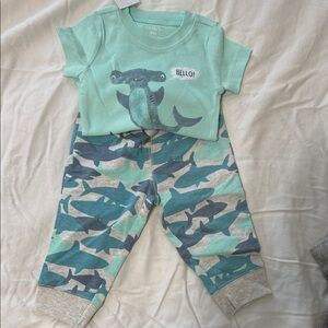 Carter's Aqua Shark Baby Set
